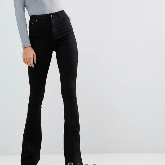 Black Denim Flare Jeans - Picture 4 of 4